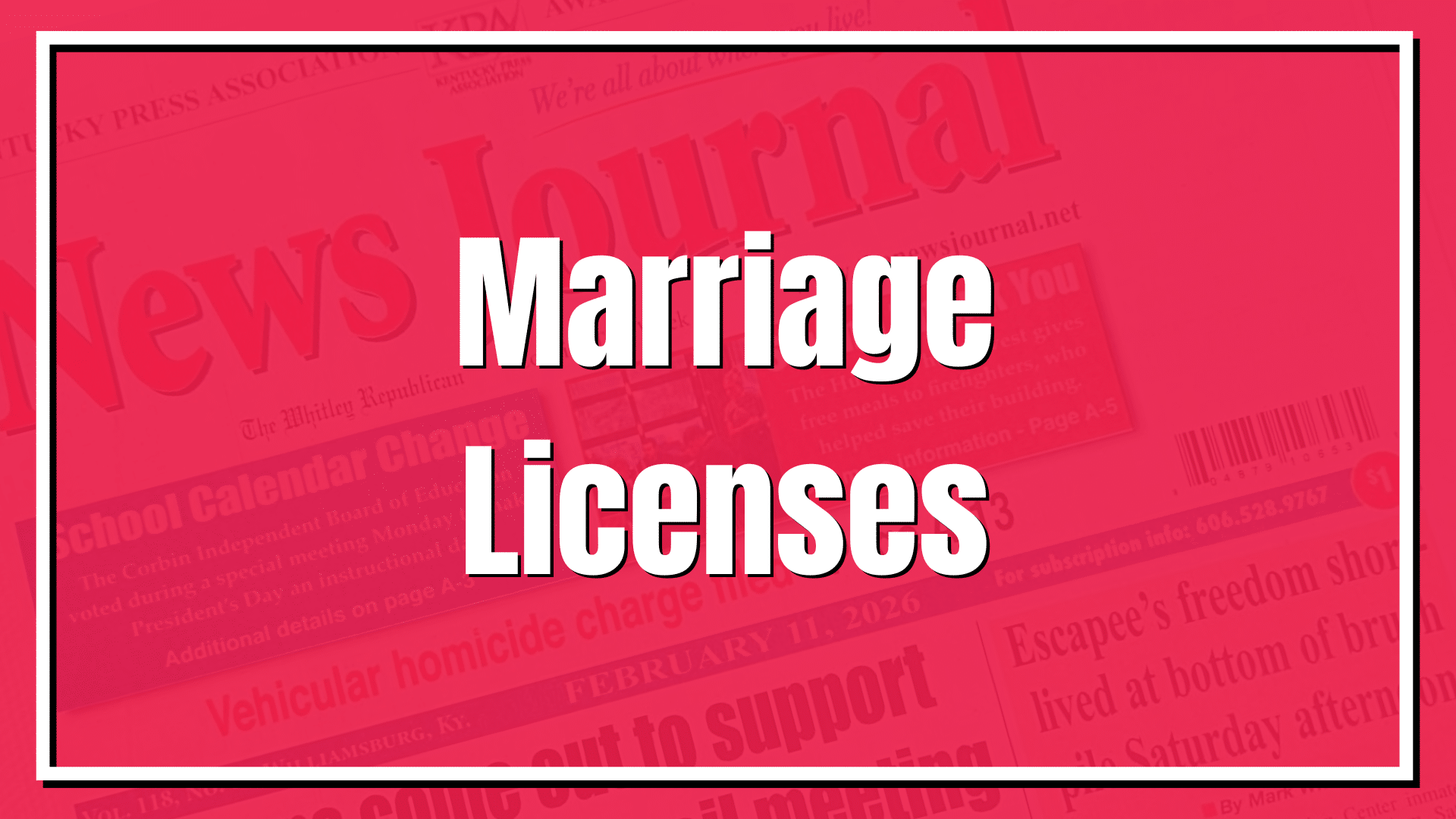 Marriage Licenses